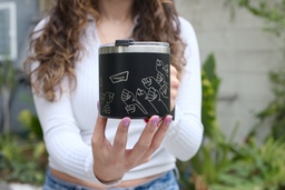 [Tienda A19 (70)] Taza Termo Negra Puños