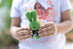 [Tienda A19 (70)] Luca the Crochet Bunny Keychain — with Microphone